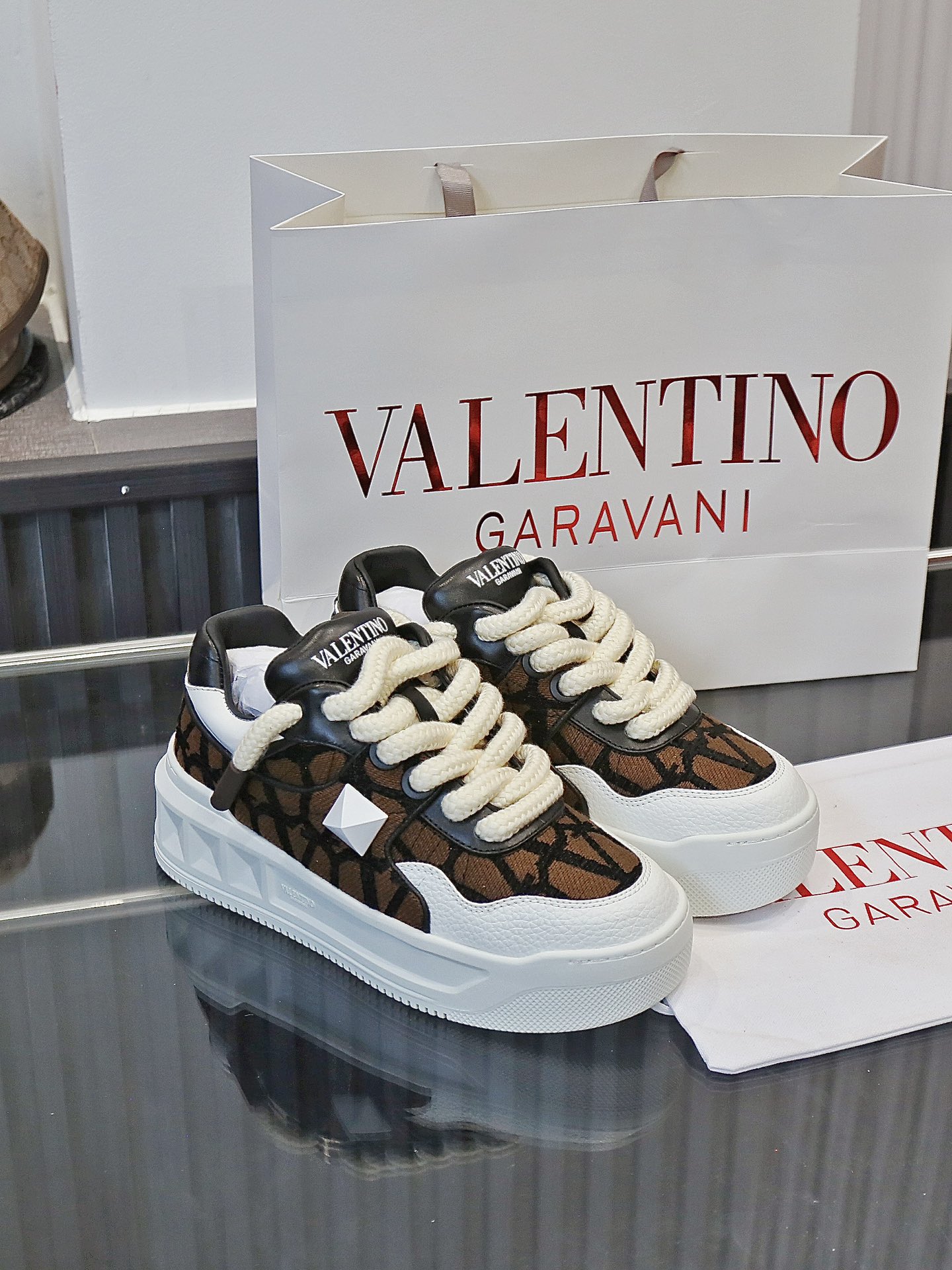 VALENTINO Кроссовки One Stud XL комбинированные