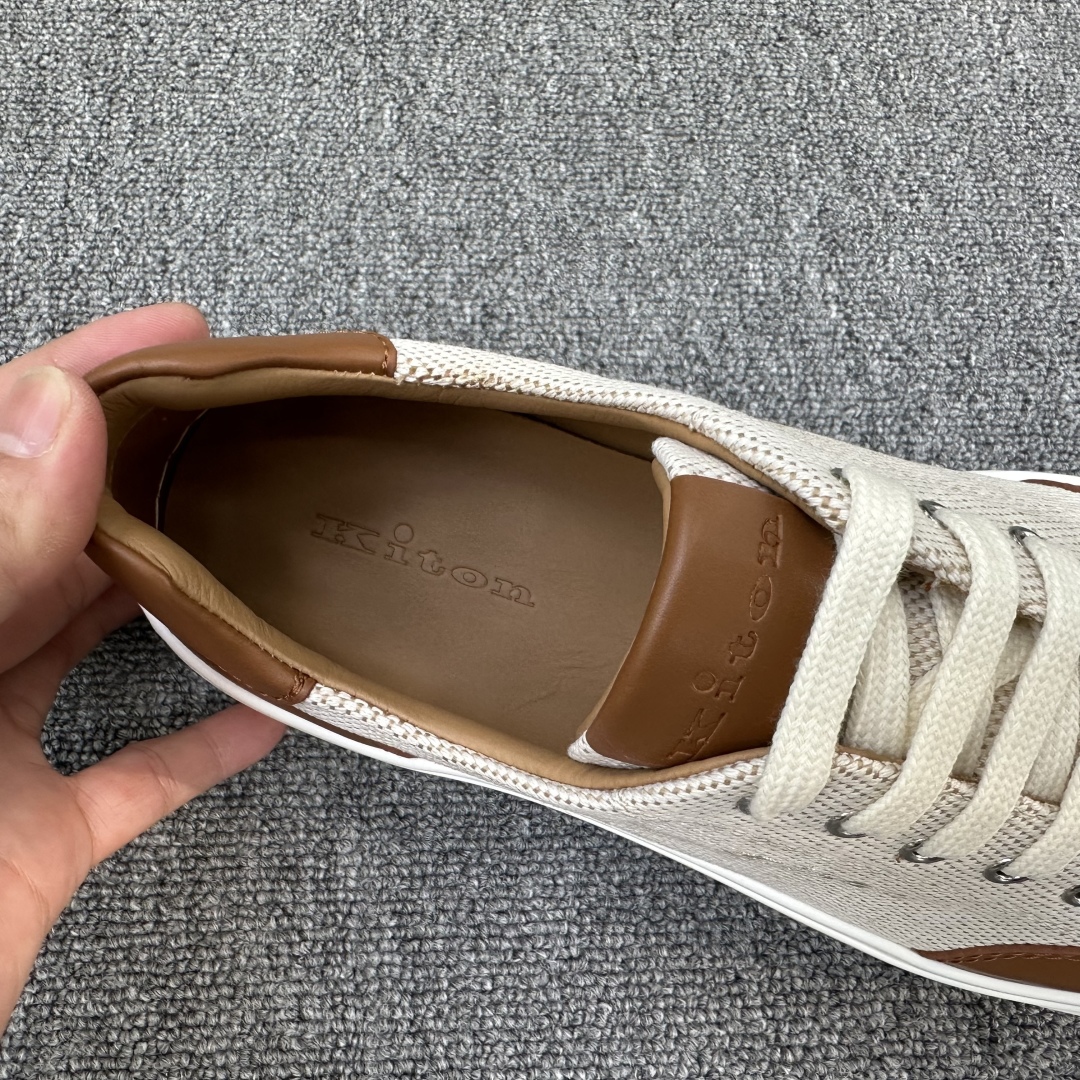 KITON Мужские кроссовки из коровьей кожи KITON Мужские кроссовки из коровьей кожи