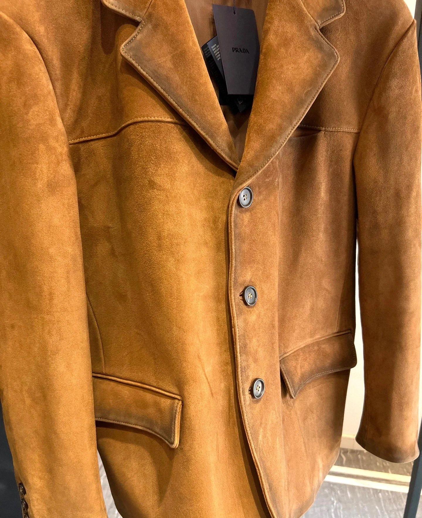 PRADA Мужской пиджак из замши PRADA Мужской пиджак из замши