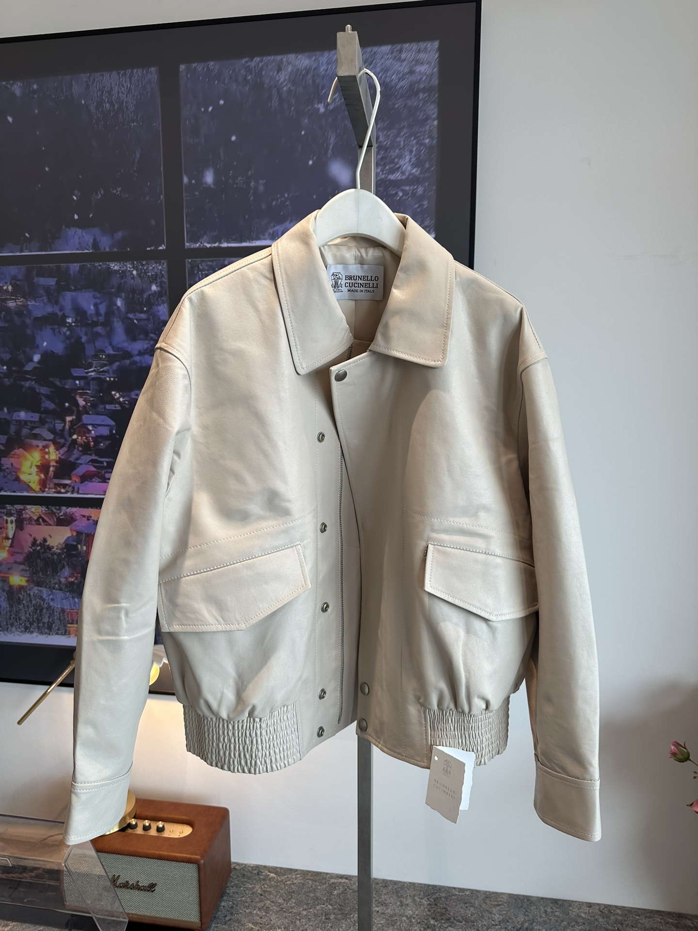 BRUNELLO CUCINELLI Женская кожаная куртка BRUNELLO CUCINELLI Женская кожаная куртка