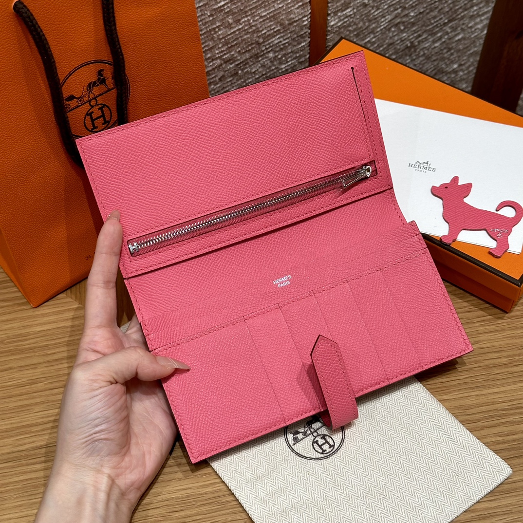 HERMES Кошелёк Bearn 17.5 см U5/Rose lipstick Epsom HERMES Кошелёк Bearn 17.5 см U5/Rose lipstick Epsom