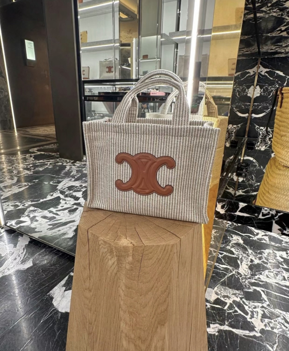  CELINE Женская сумка CABAS THAIS в полоску