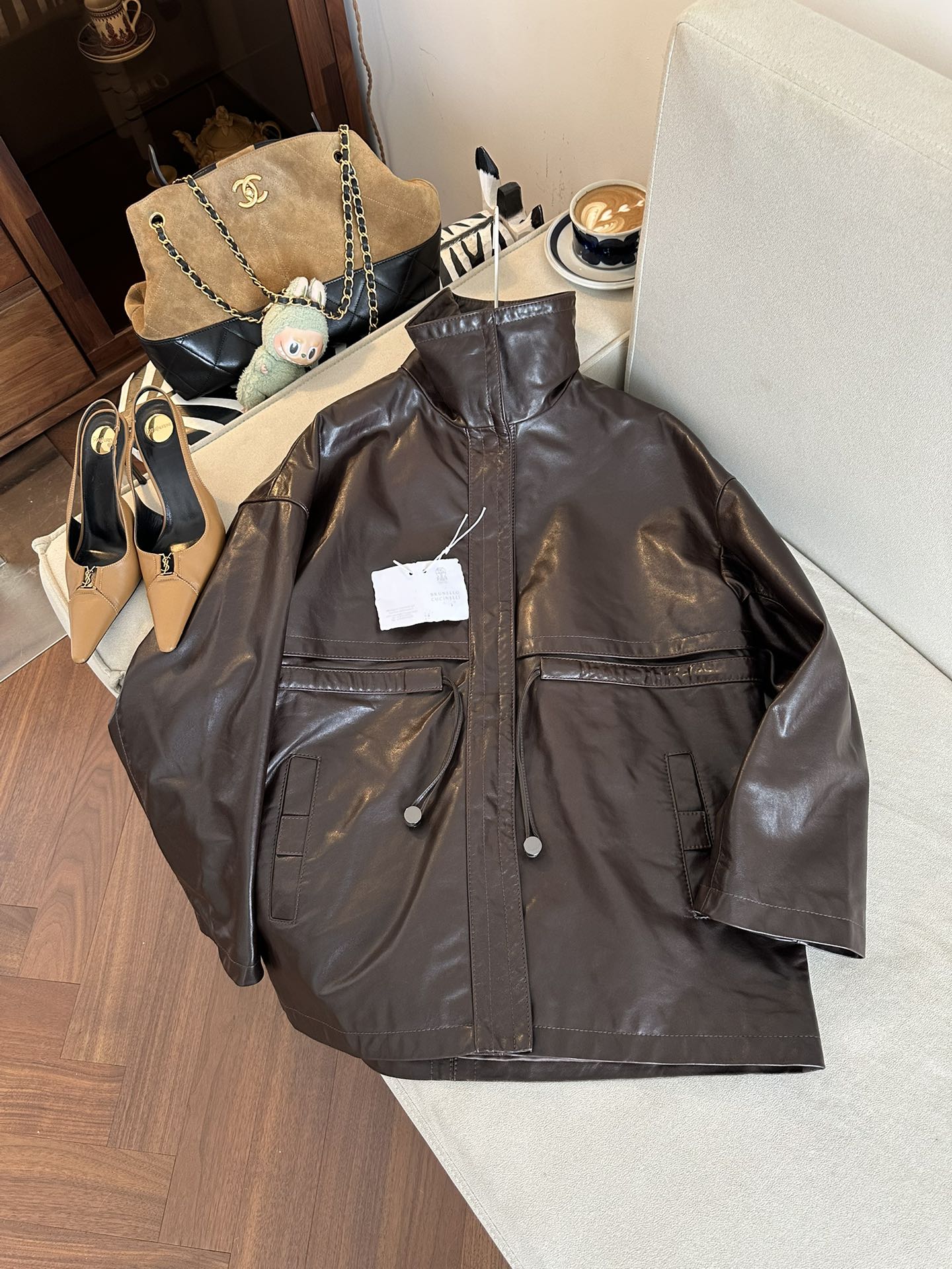 BRUNELLO CUCINELLI Женская кожаная куртка BRUNELLO CUCINELLI Женская кожаная куртка