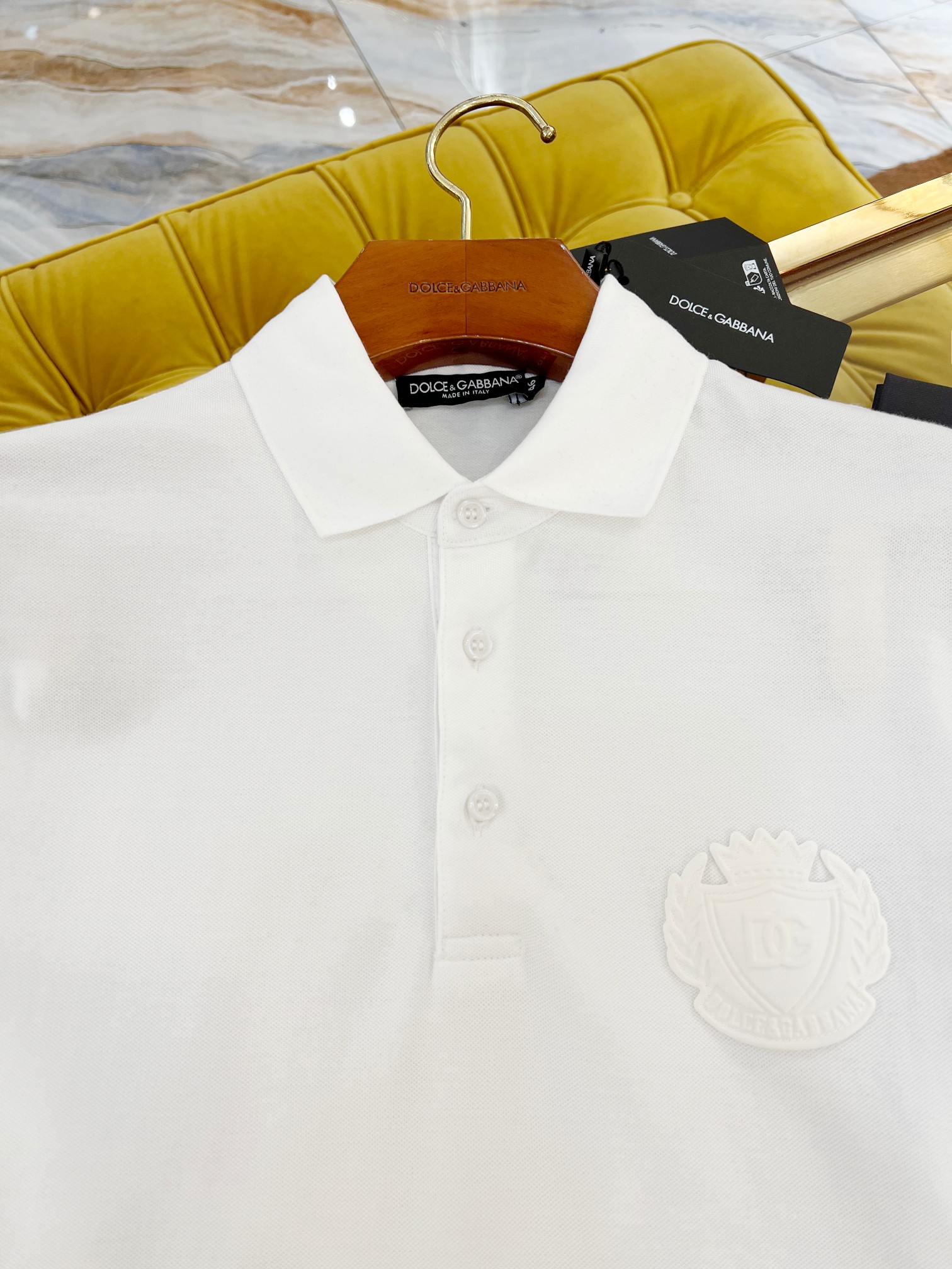 DOLCE & GABBANA Мужская футболка-поло хлопок DOLCE & GABBANA Мужская футболка-поло хлопок