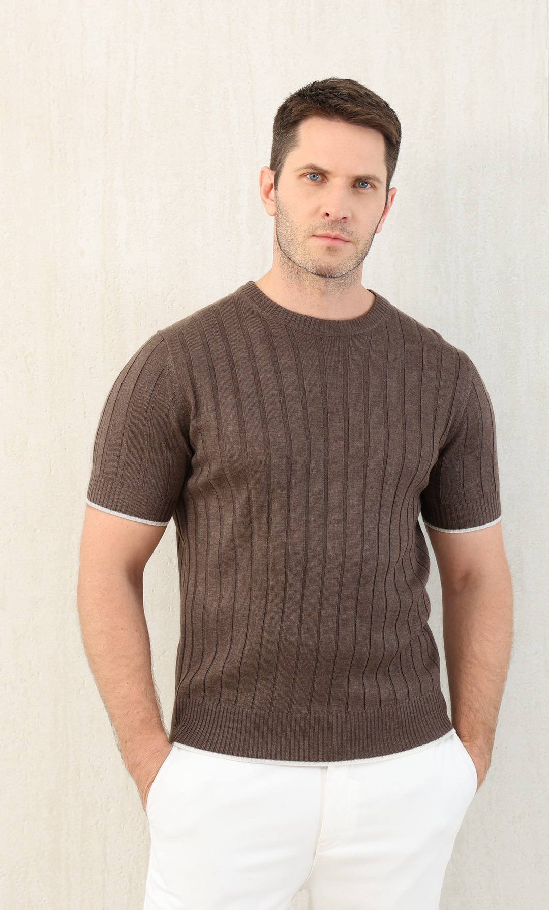 BRUNELLO CUCINELLI Мужская футболка из кашемира BRUNELLO CUCINELLI Мужская футболка из кашемира