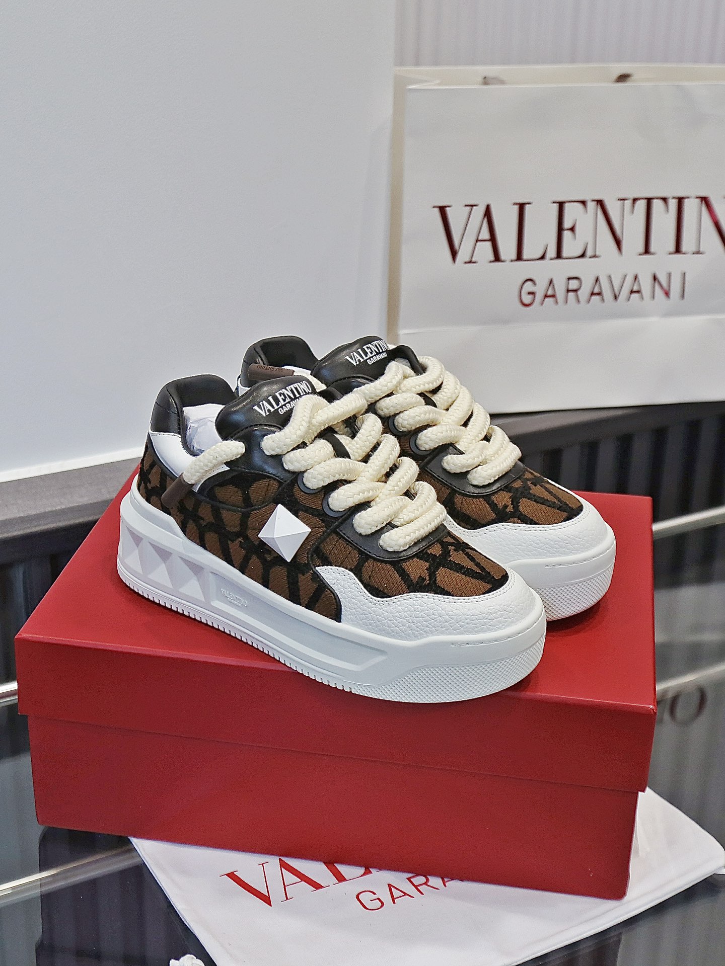 VALENTINO Кроссовки One Stud XL комбинированные