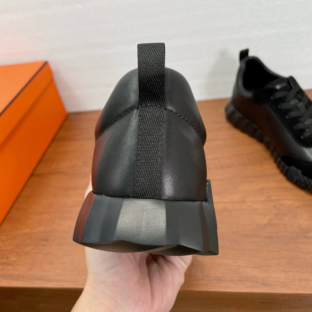 HERMES Мужские кроссовки из натуральной телячьей кожи