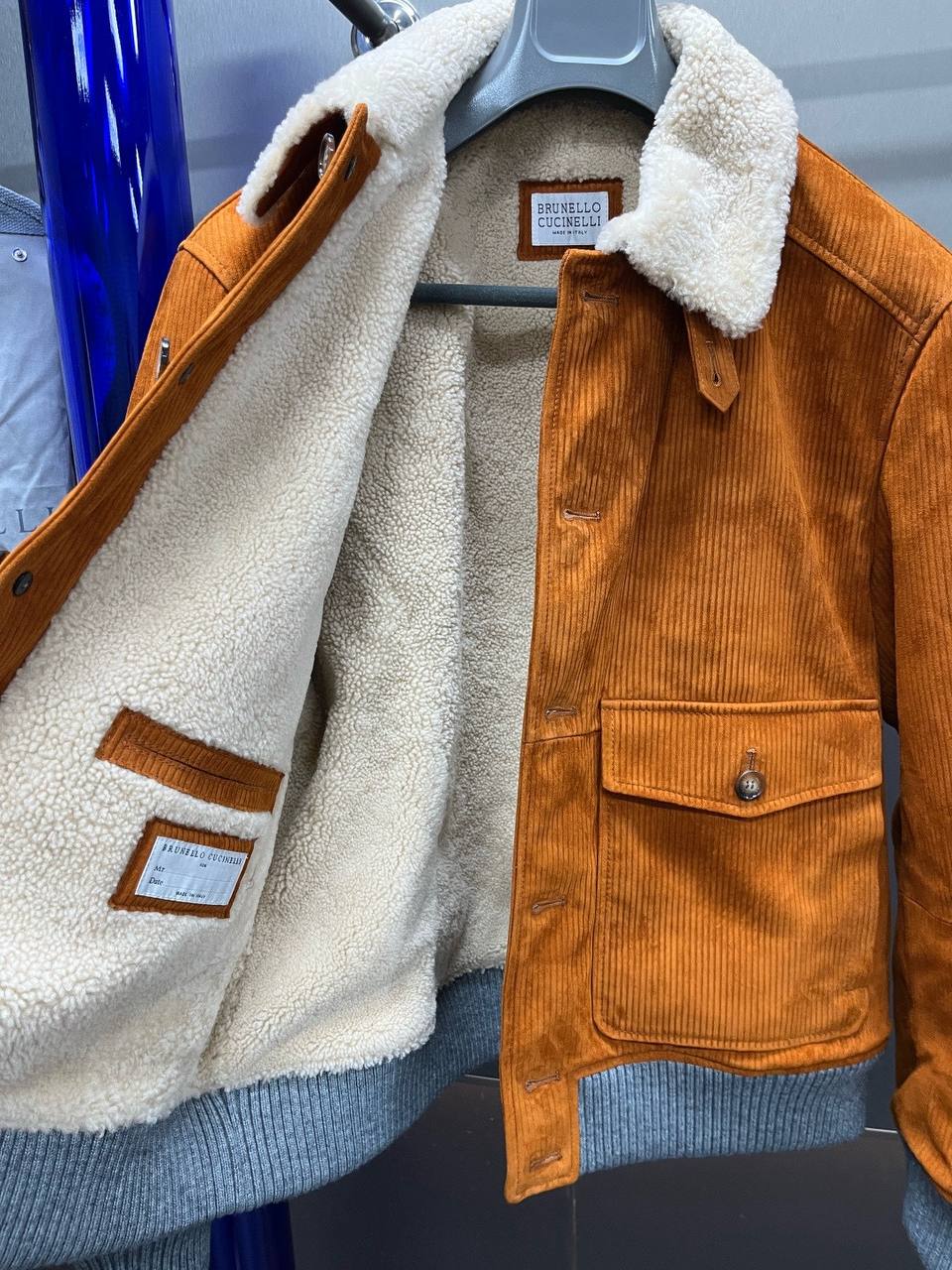 BRUNELLO CUCINELLI Мужская дублёнка из овчины BRUNELLO CUCINELLI Мужская дублёнка из овчины