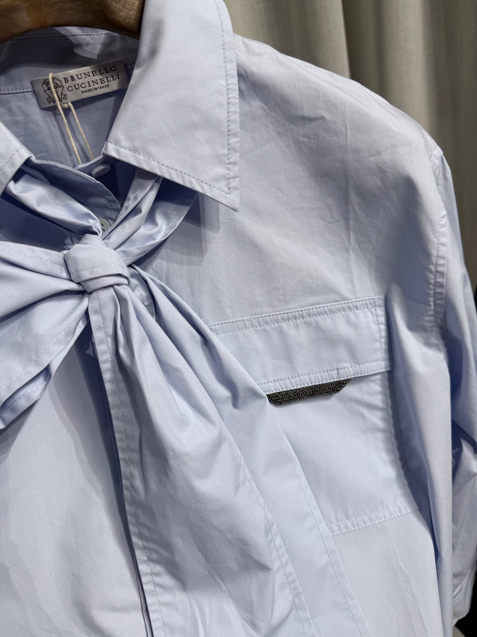 BRUNELLO CUCINELLI Женская блузка из хлопка BRUNELLO CUCINELLI Женская блузка из хлопка