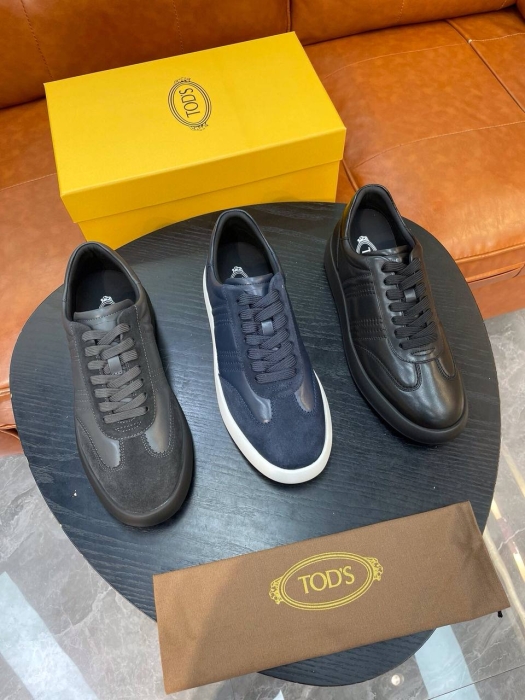 TOD'S Мужские кроссовки из телячьей кожи и замши