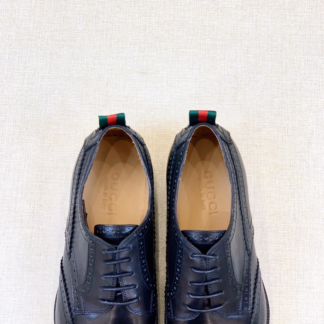 GUCCI Мужские кожаные броги GUCCI Мужские кожаные броги