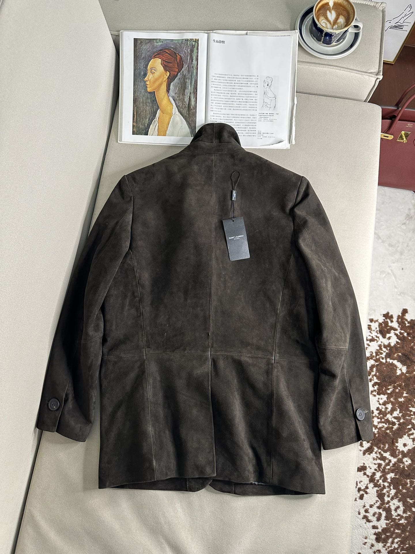 SAINT LAURENT Женский жакет из замши SAINT LAURENT Женский жакет из замши