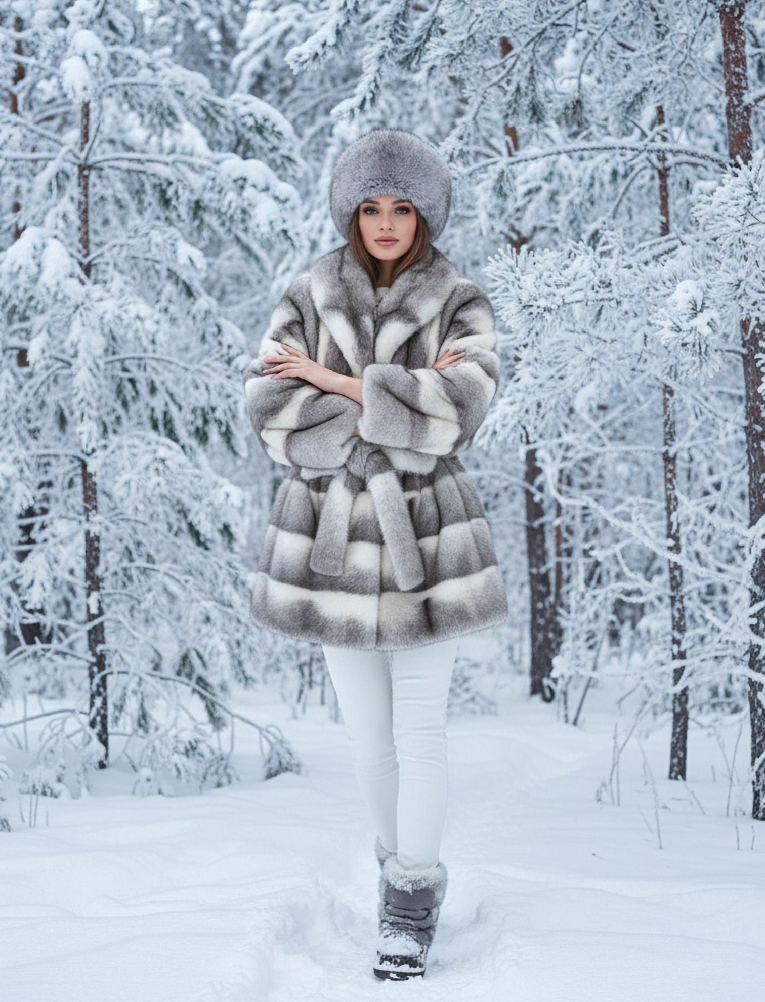 FENDI Женская шуба из норки FENDI Женская шуба из норки