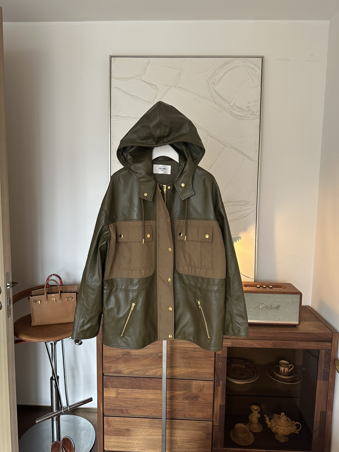 CELINE Женский кожаный плащ CELINE Женский кожаный плащ