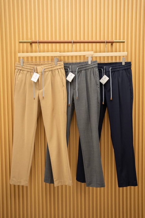 BRUNELLO CUCINELLI Мужские брюки из шерсти