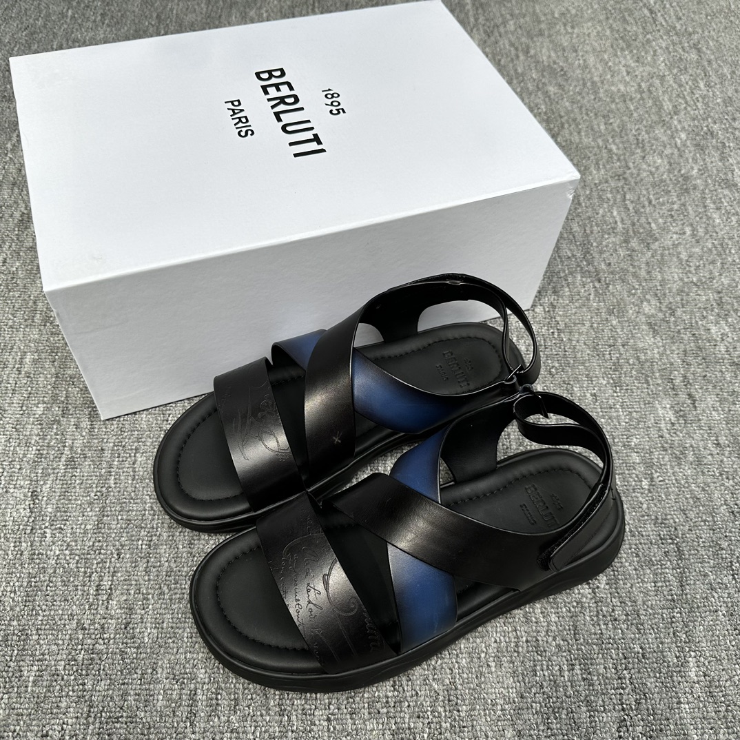 BERLUTI Мужские сандалии из натуральной кожи