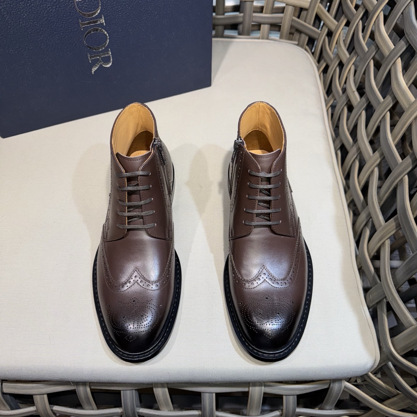 CHRISTIAN DIOR Мужские ботинки из телячьей кожи