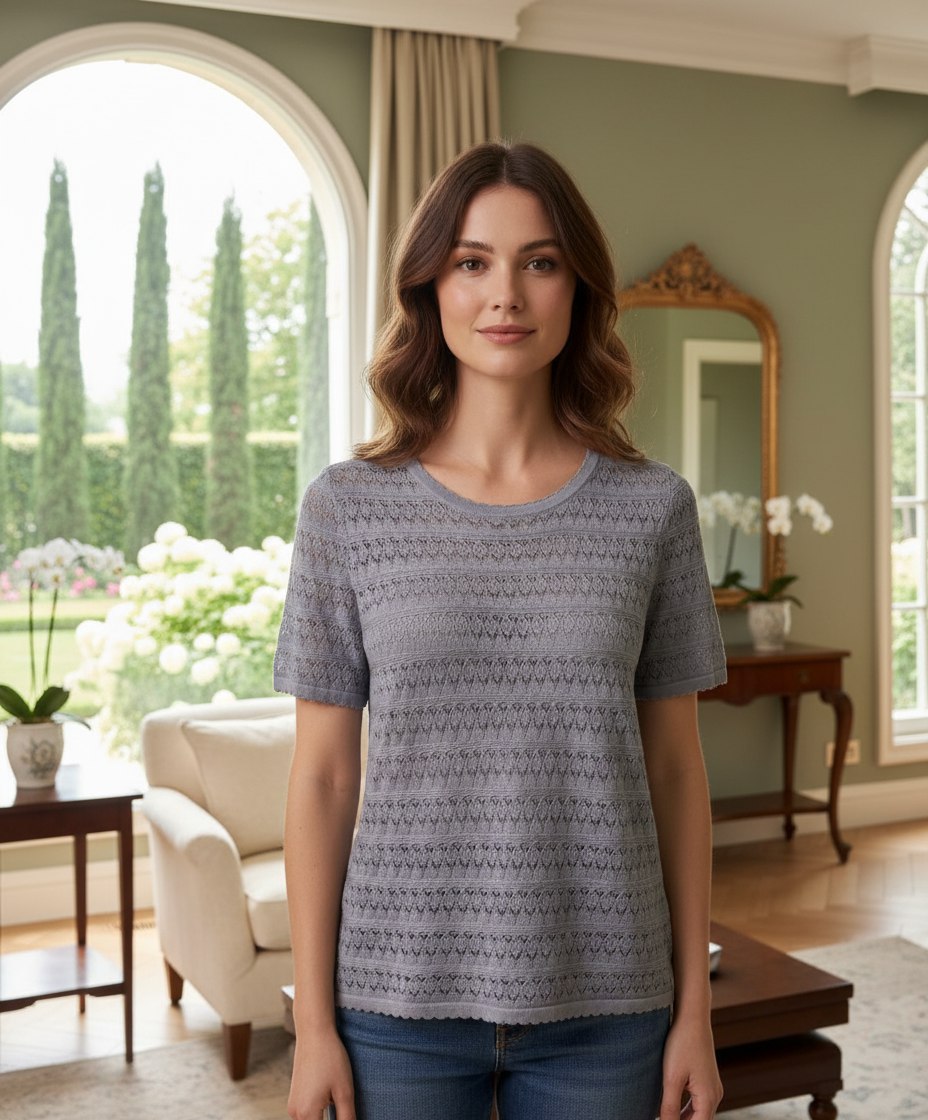 BRUNELLO CUCINELLI Женская футболка из хлопка BRUNELLO CUCINELLI Женская футболка из хлопка