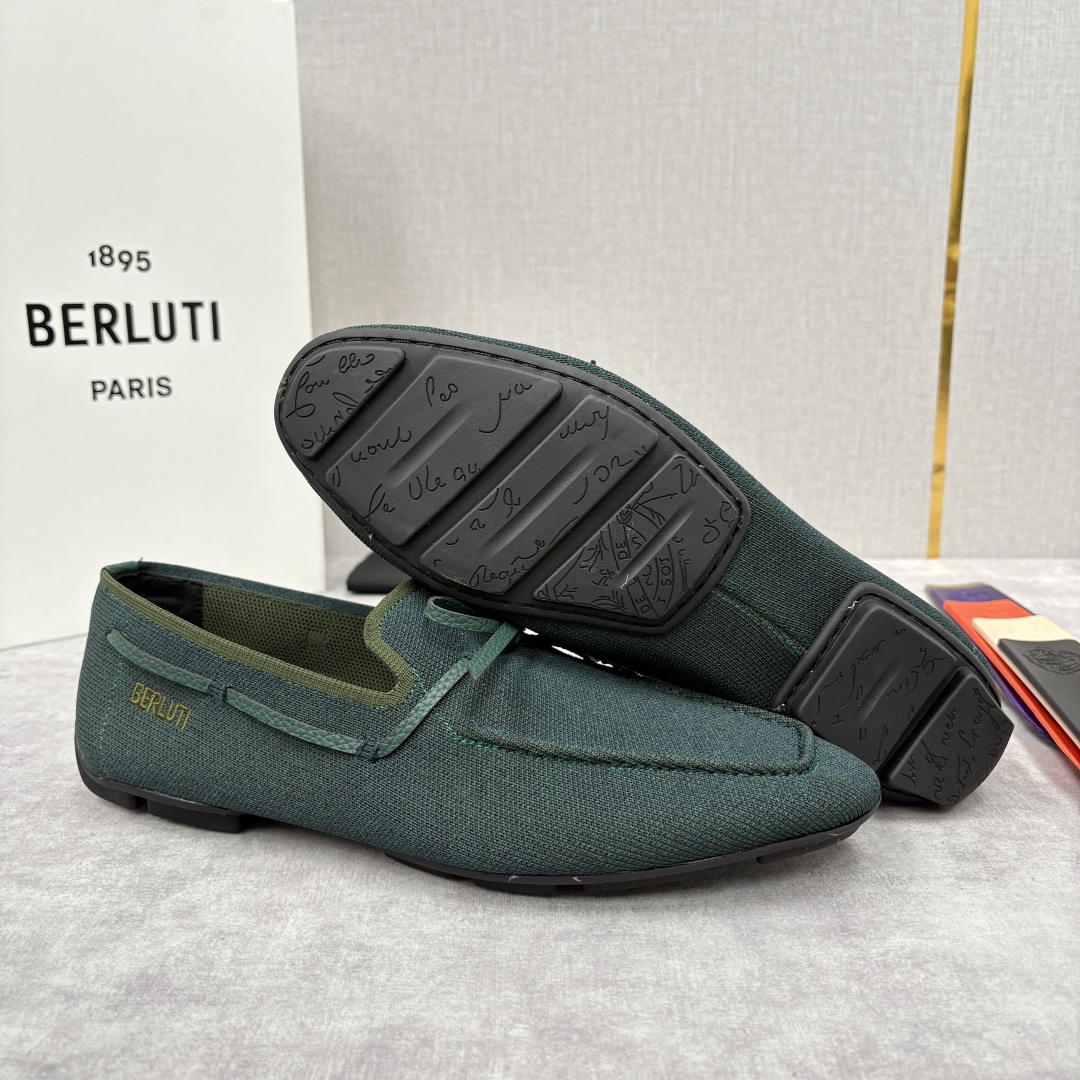 BERLUTI Мужские мокасины текстиль 