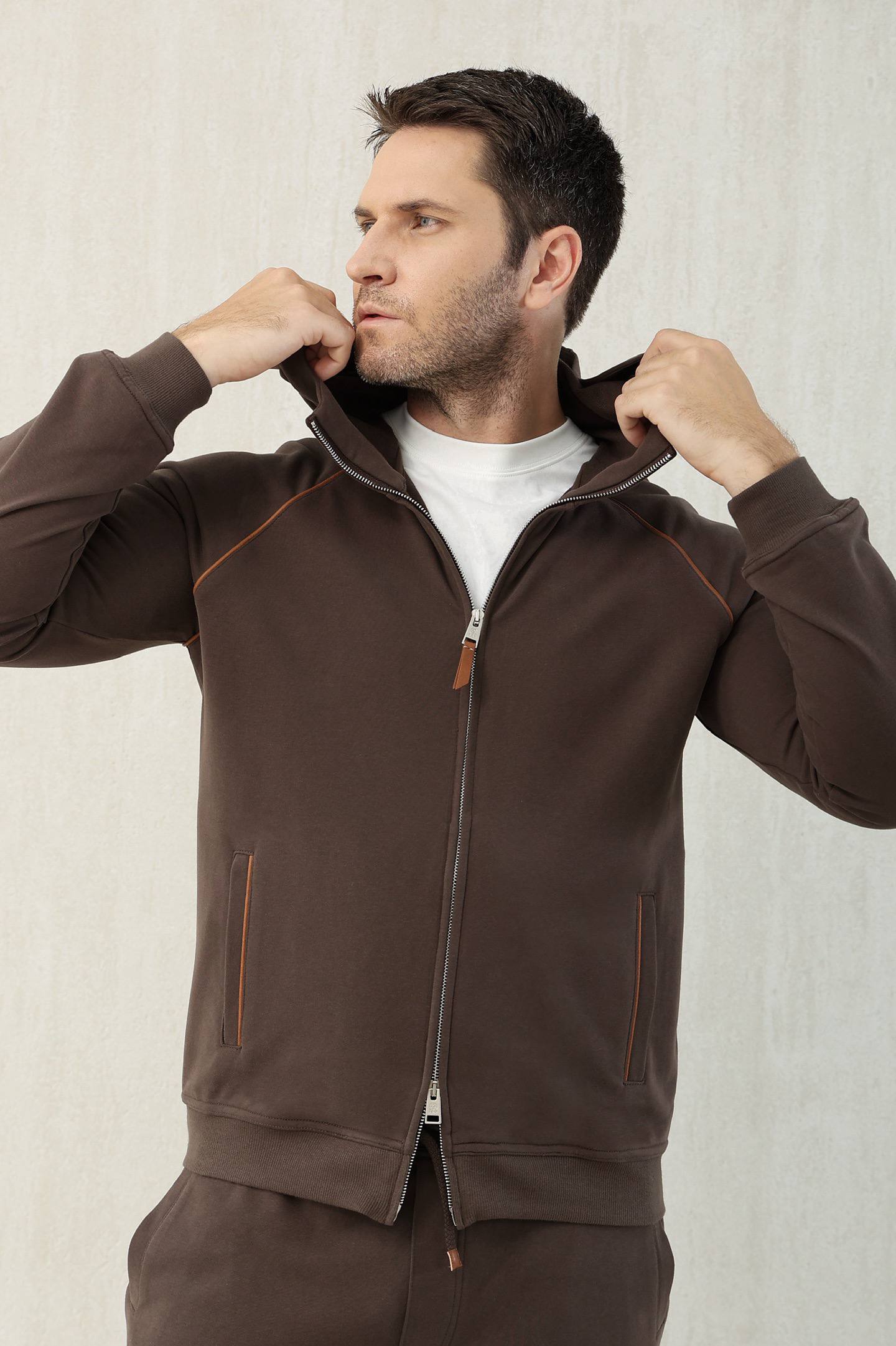 BRUNELLO CUCINELLI Мужской костюм с капюшоном 