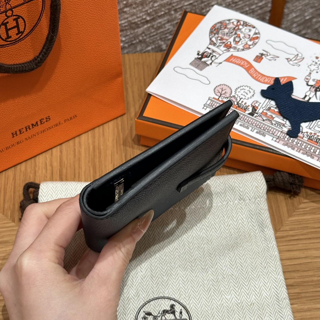 HERMES Кошелёк Bearn 12 см S4/Deep Blue Epsom HERMES Кошелёк Bearn 12 см S4/Deep Blue Epsom