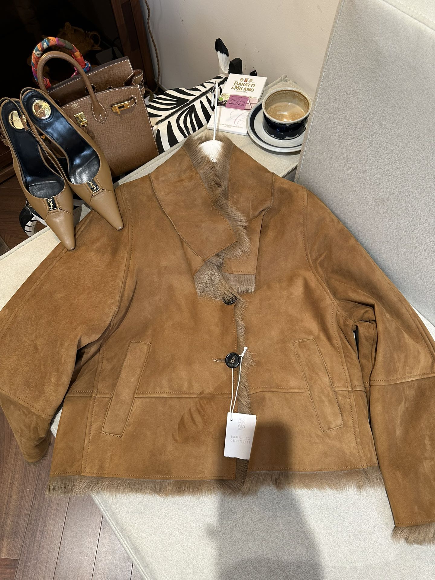 BRUNELLO CUCINELLI Женская дублёнка из меха лисы BRUNELLO CUCINELLI Женская дублёнка из меха лисы