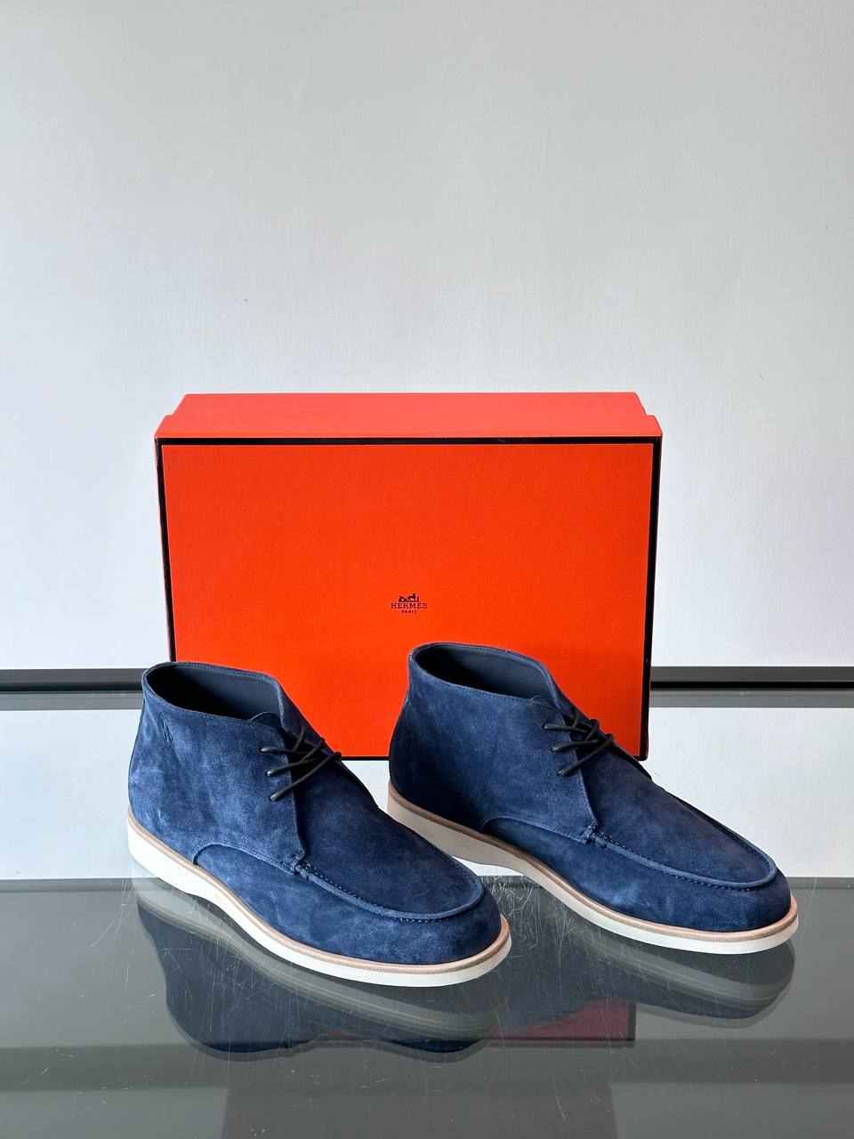 HERMES Мужские замшевые ботинки 