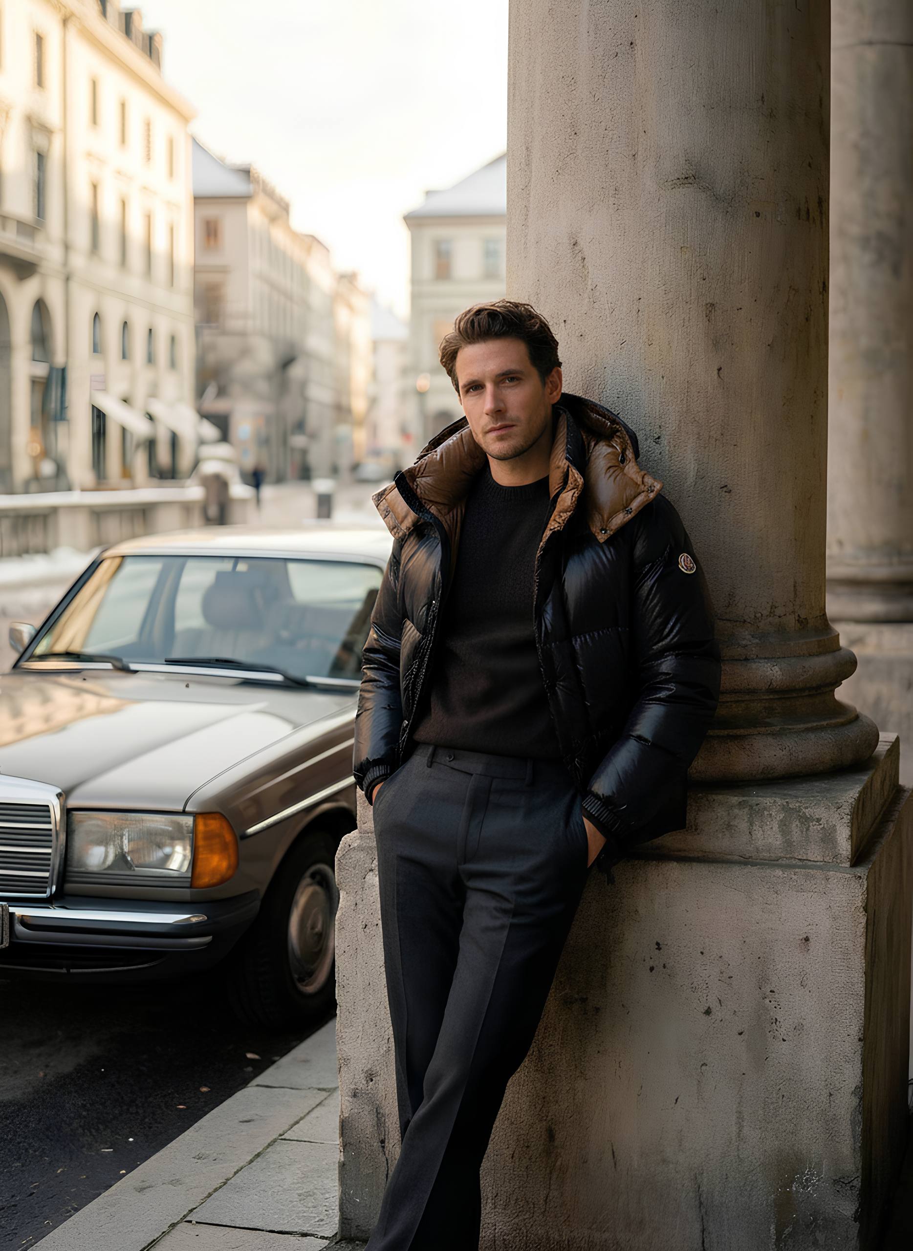 MONCLER Мужской утеплённый пуховик MONCLER Мужской утеплённый пуховик