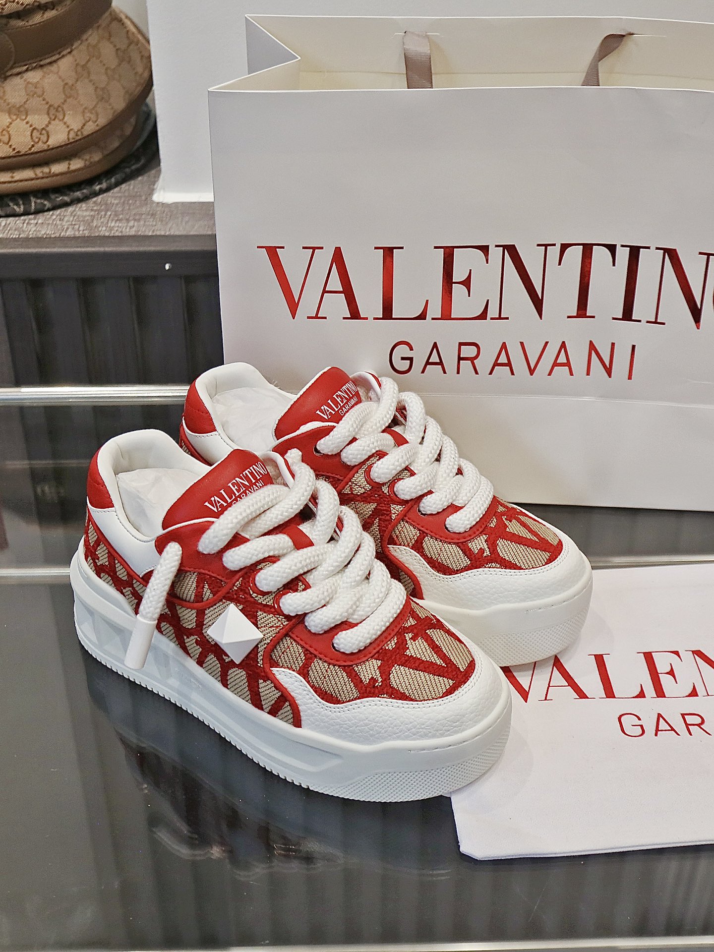 VALENTINO Кроссовки One Stud XL комбинированные