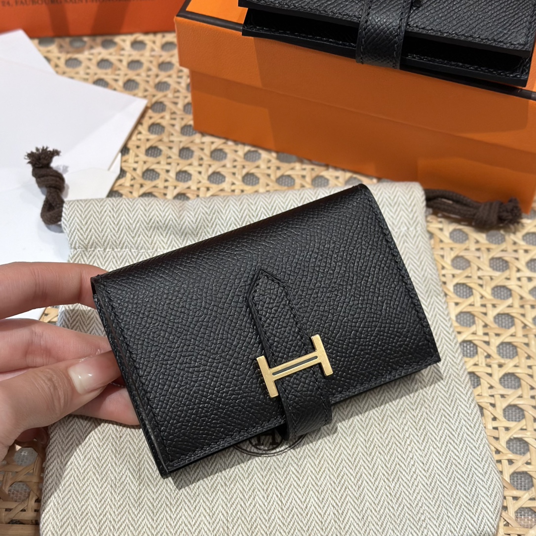 HERMES Кошелёк Bearn 10 см 89/Noir Epsom HERMES Кошелёк Bearn 10 см 89/Noir Epsom
