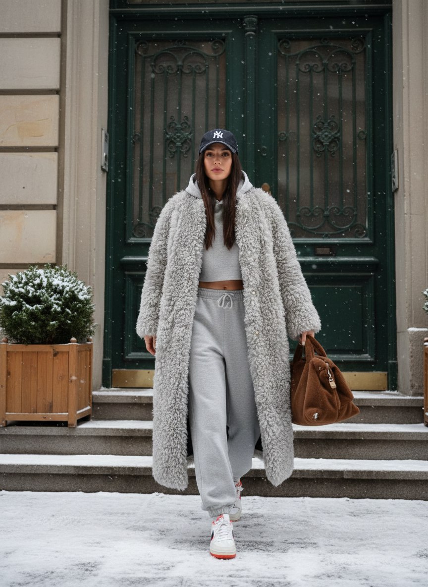 FENDI Женская шуба из овчины 