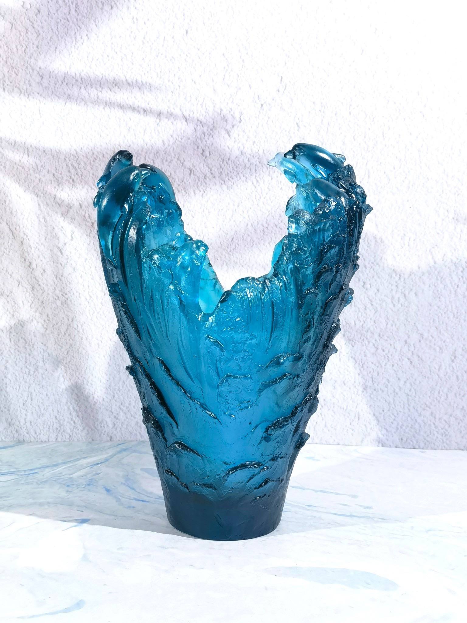 DAUM Ваза из хрусталя Dolphins DAUM Ваза из хрусталя Dolphins