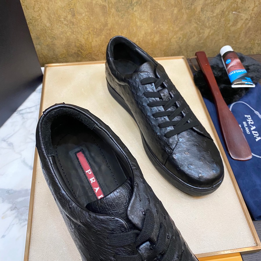 PRADA Мужские кеды из кожи страуса PRADA Мужские кеды из кожи страуса
