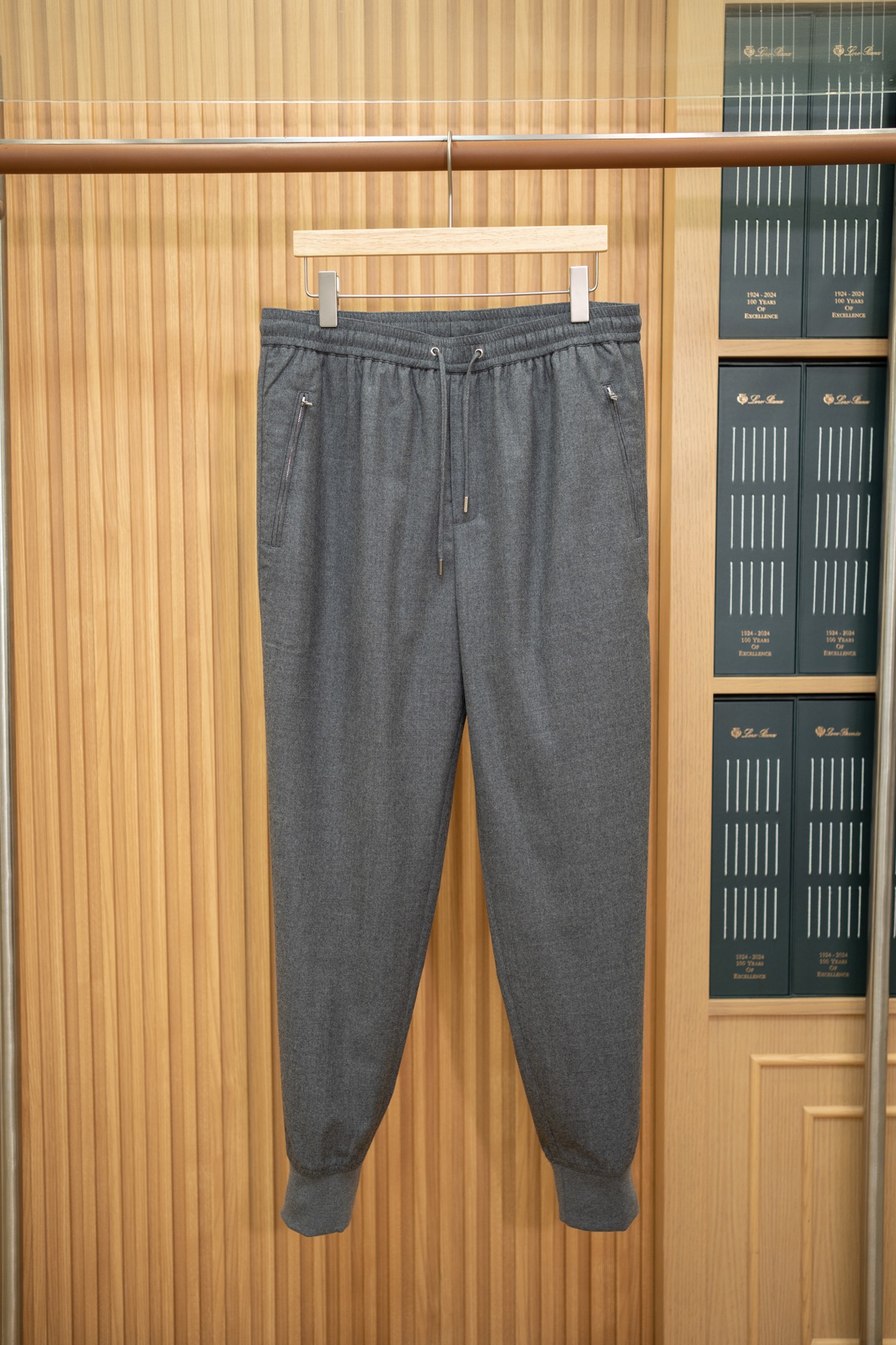 HERMES Мужские брюки‑джоггеры из шерсти 