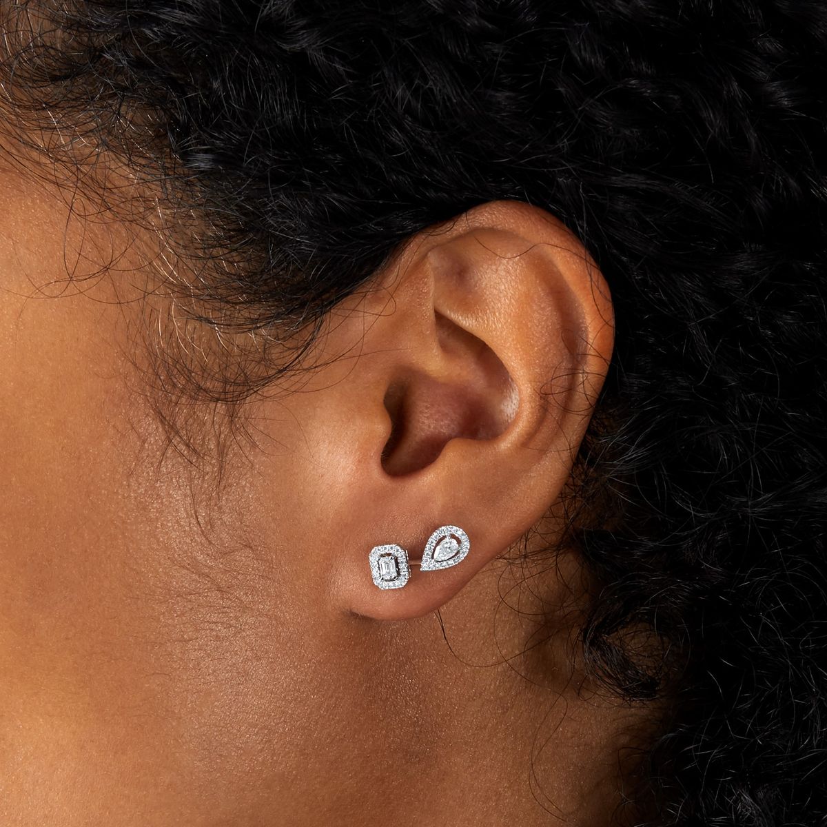 MESSIKA Серьги My Twin 1+2 белое золото и бриллианты MESSIKA Серьги My Twin 1+2 белое золото и бриллианты