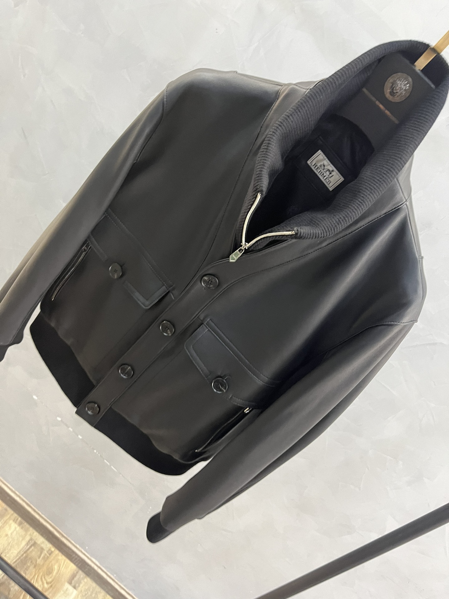 HERMES Мужская кожаная куртка HERMES Мужская кожаная куртка