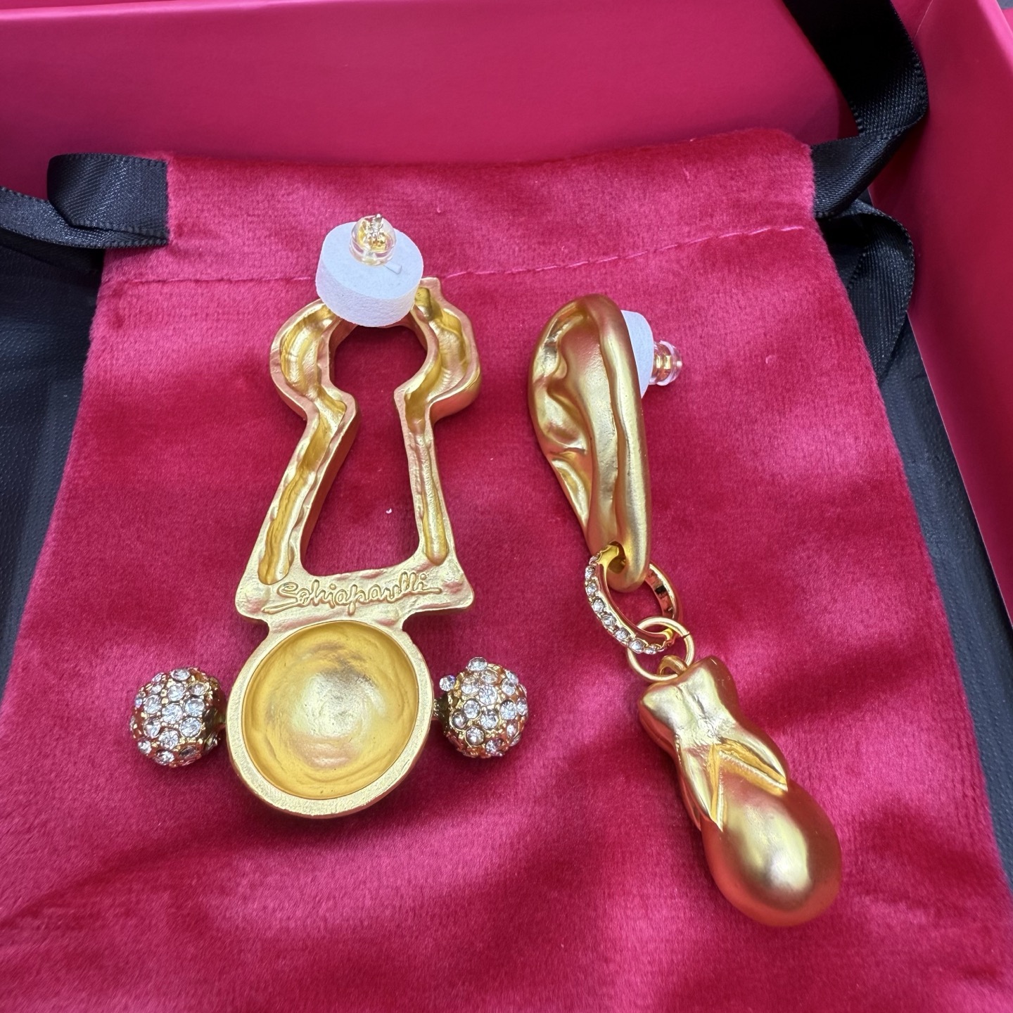 SCHIAPARELLI Женские винтажные серьги Clock SCHIAPARELLI Женские винтажные серьги Clock