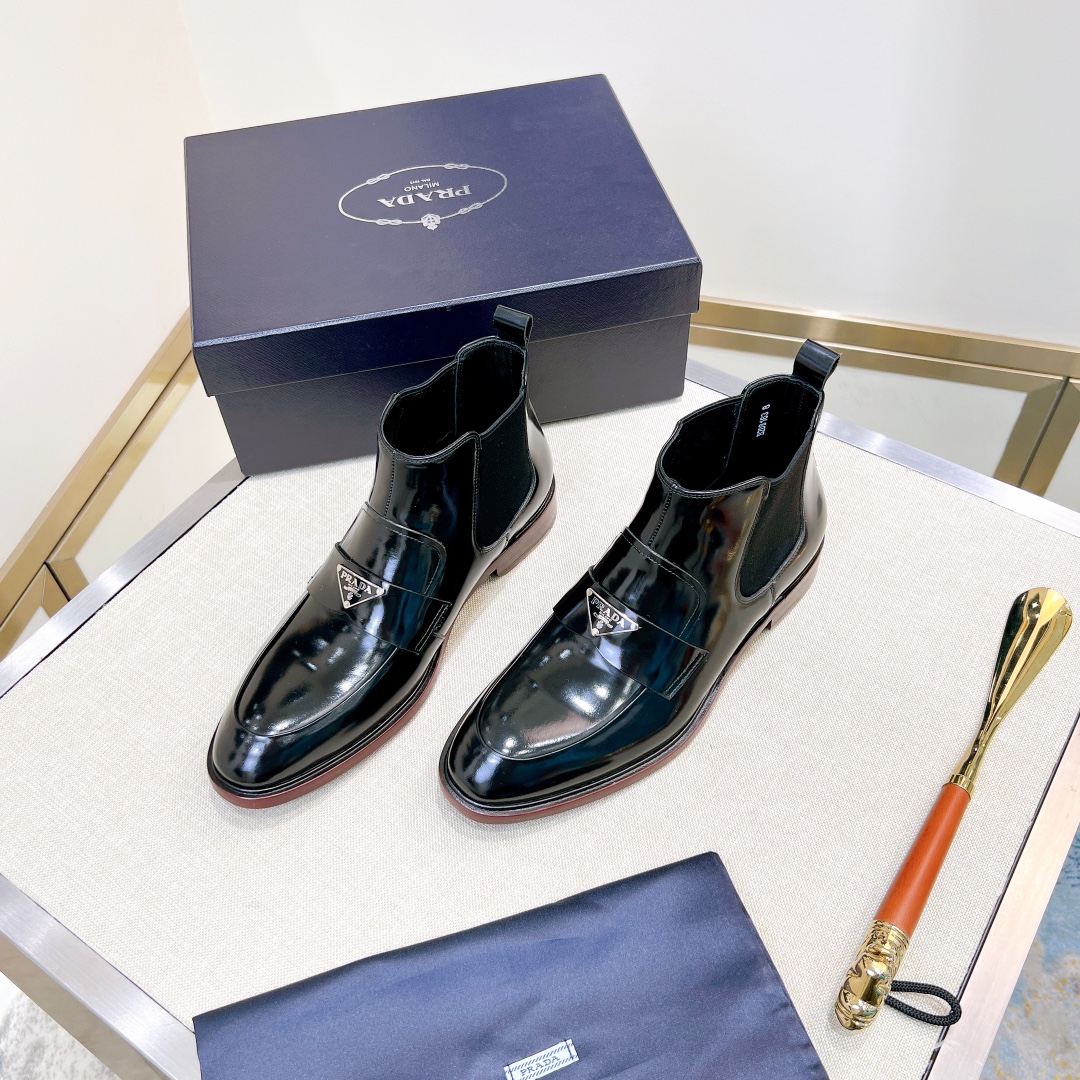 PRADA Мужские лакированные ботинки 