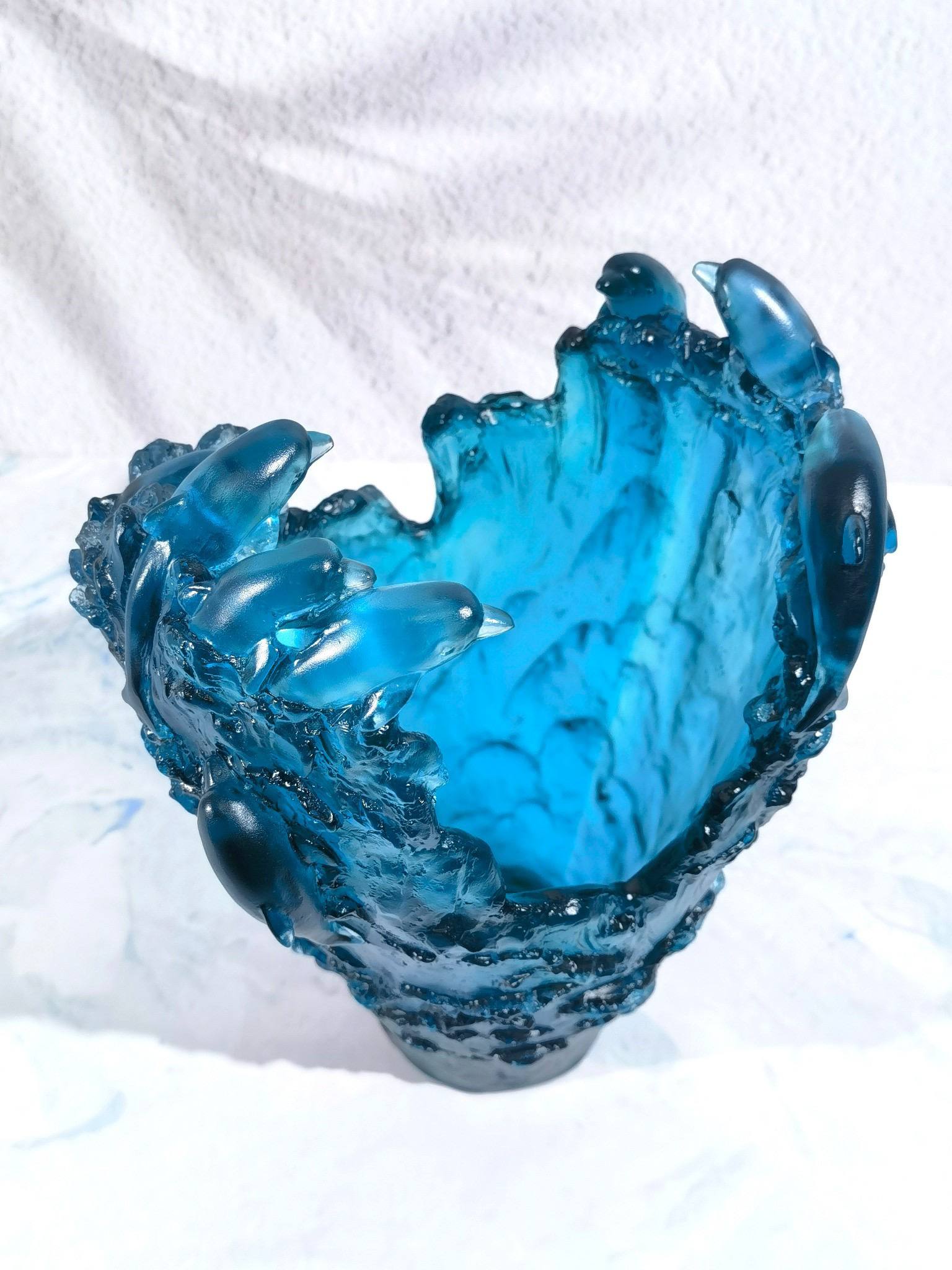 DAUM Ваза из хрусталя Dolphins DAUM Ваза из хрусталя Dolphins