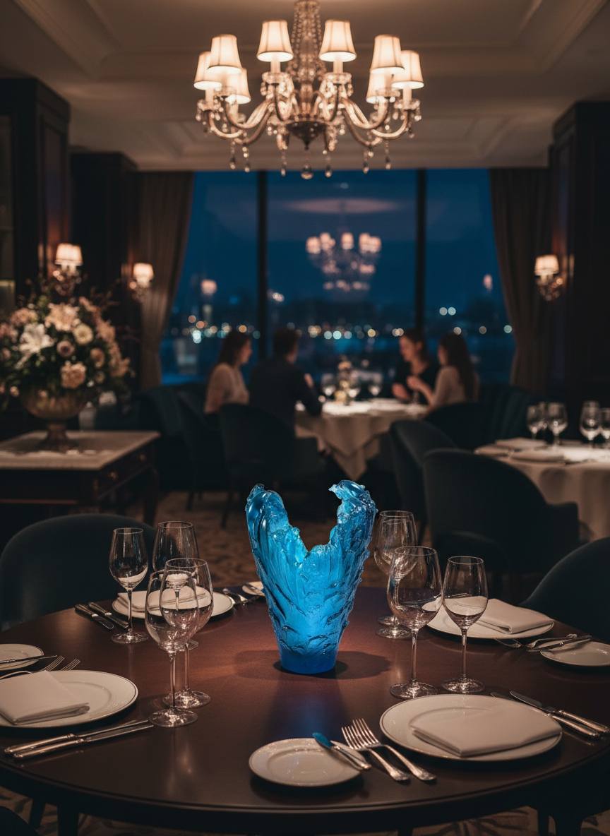 DAUM Ваза из хрусталя Dolphins DAUM Ваза из хрусталя Dolphins