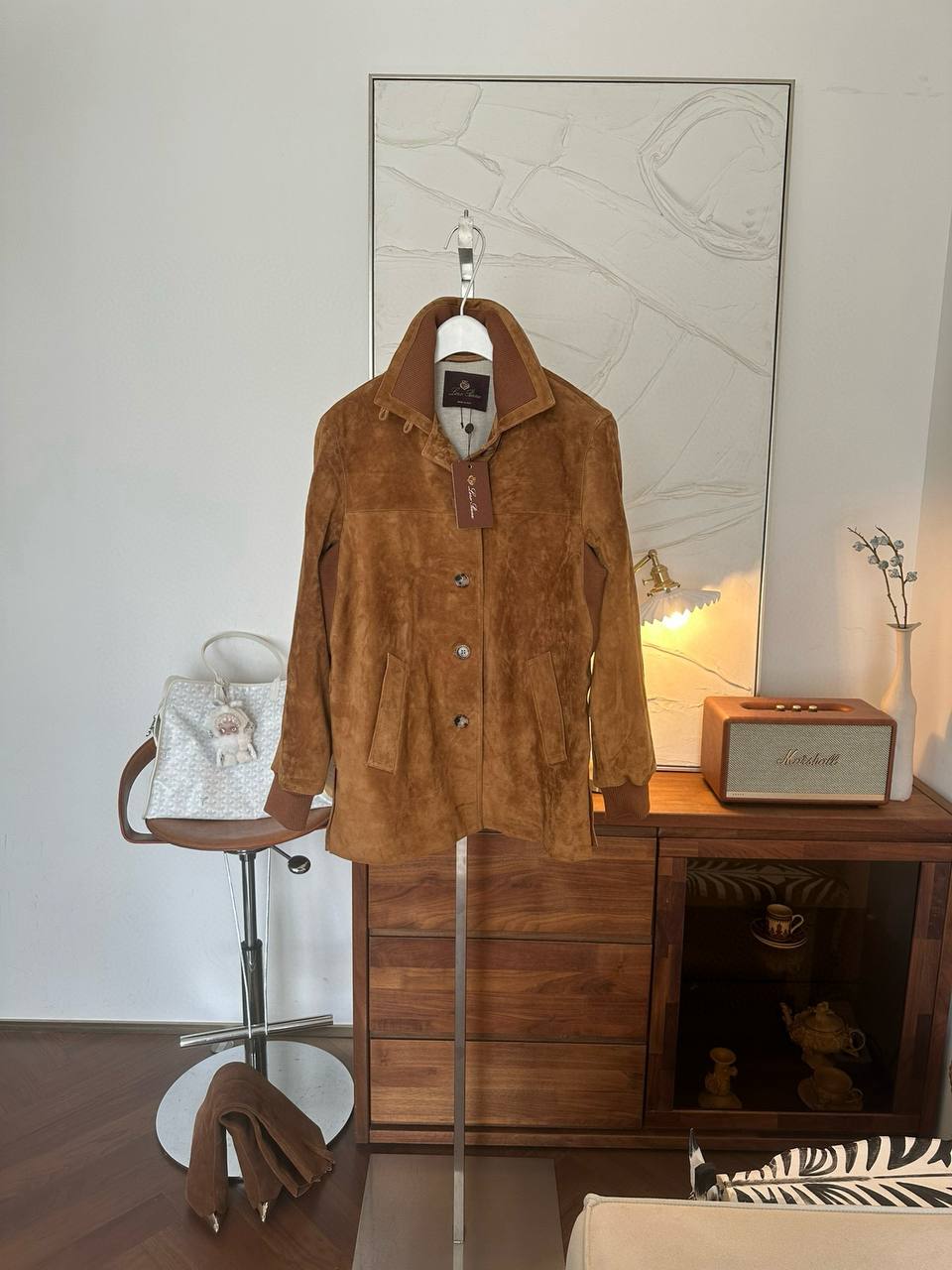 LORO PIANA Женская кожаная куртка из козьей кожи 