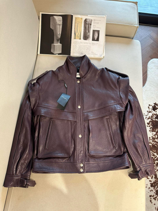 SAINT LAURENT Женская кожаная куртка