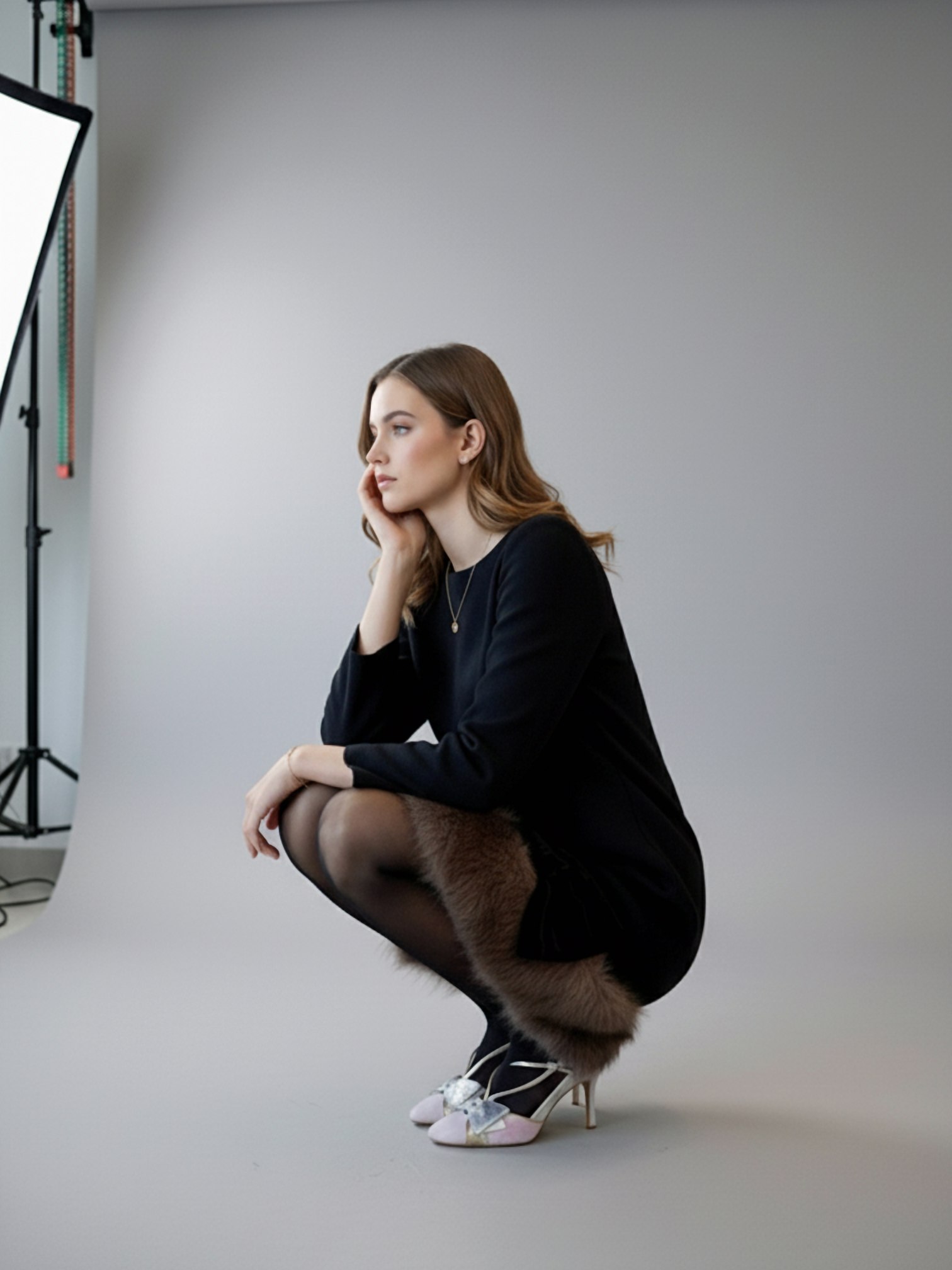 VALENTINO Женское платье с мехом VALENTINO Женское платье с мехом