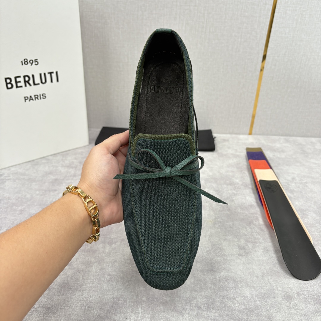 BERLUTI Мужские мокасины текстиль 