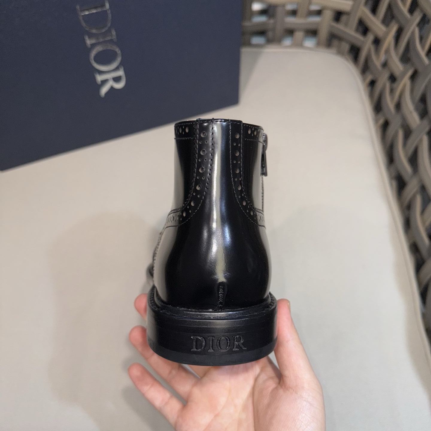 CHRISTIAN DIOR Мужские ботинки из телячьей кожи