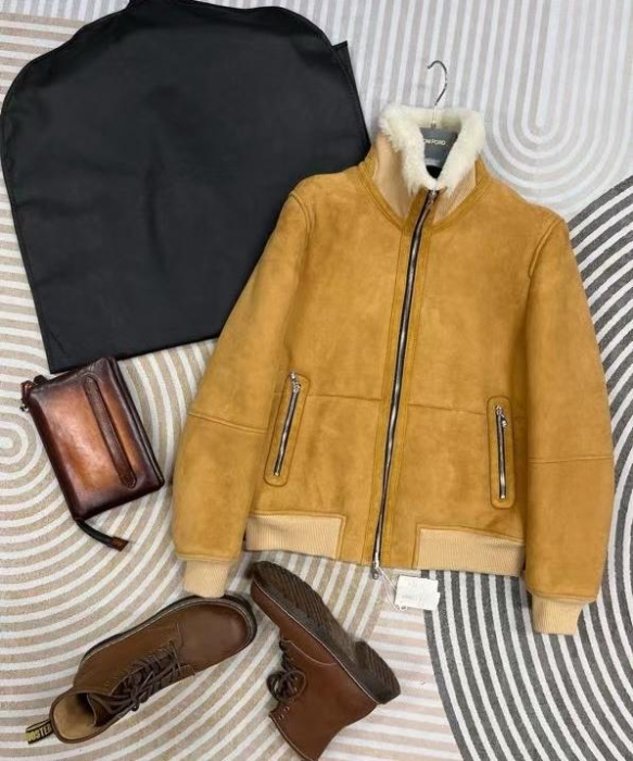 BRUNELLO CUCINELLI Мужская куртка из замши и мериноса