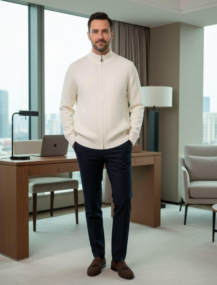 LOUIS VUITTON Мужской кардиган из шерсти LOUIS VUITTON Мужской кардиган из шерсти