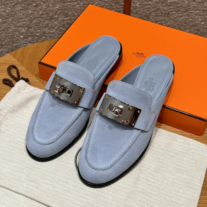 HERMES Женские мюли Lota из замши