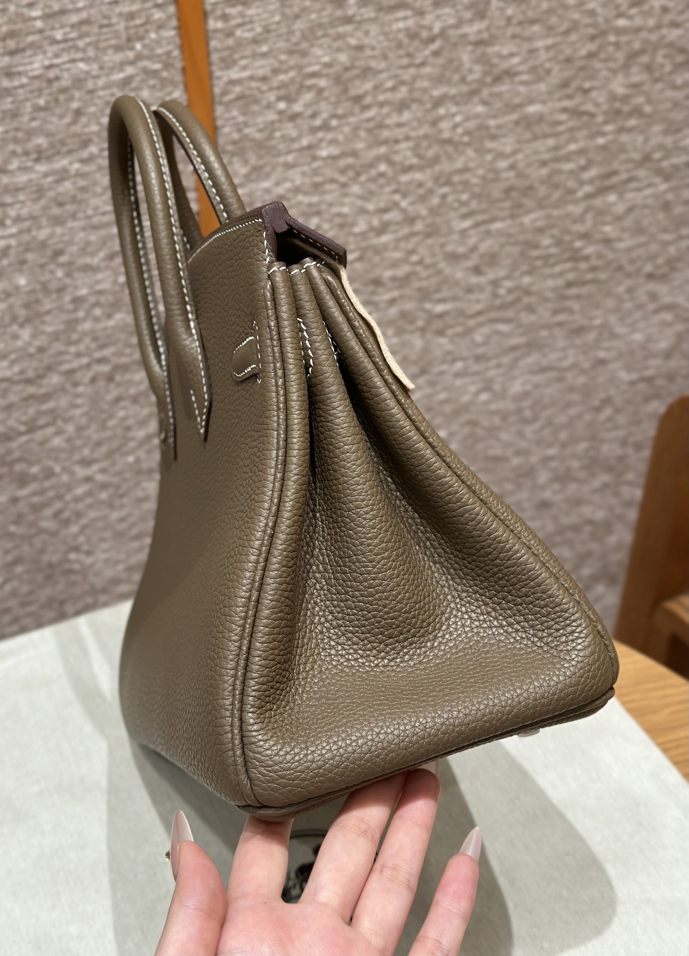 HERMES Женская сумка Birkin 25 см ck18/Etoupe Togo HERMES Женская сумка Birkin 25 см ck18/Etoupe Togo