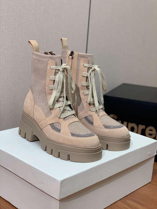BRUNELLO CUCINELLI Женские ботинки из коровьей замши